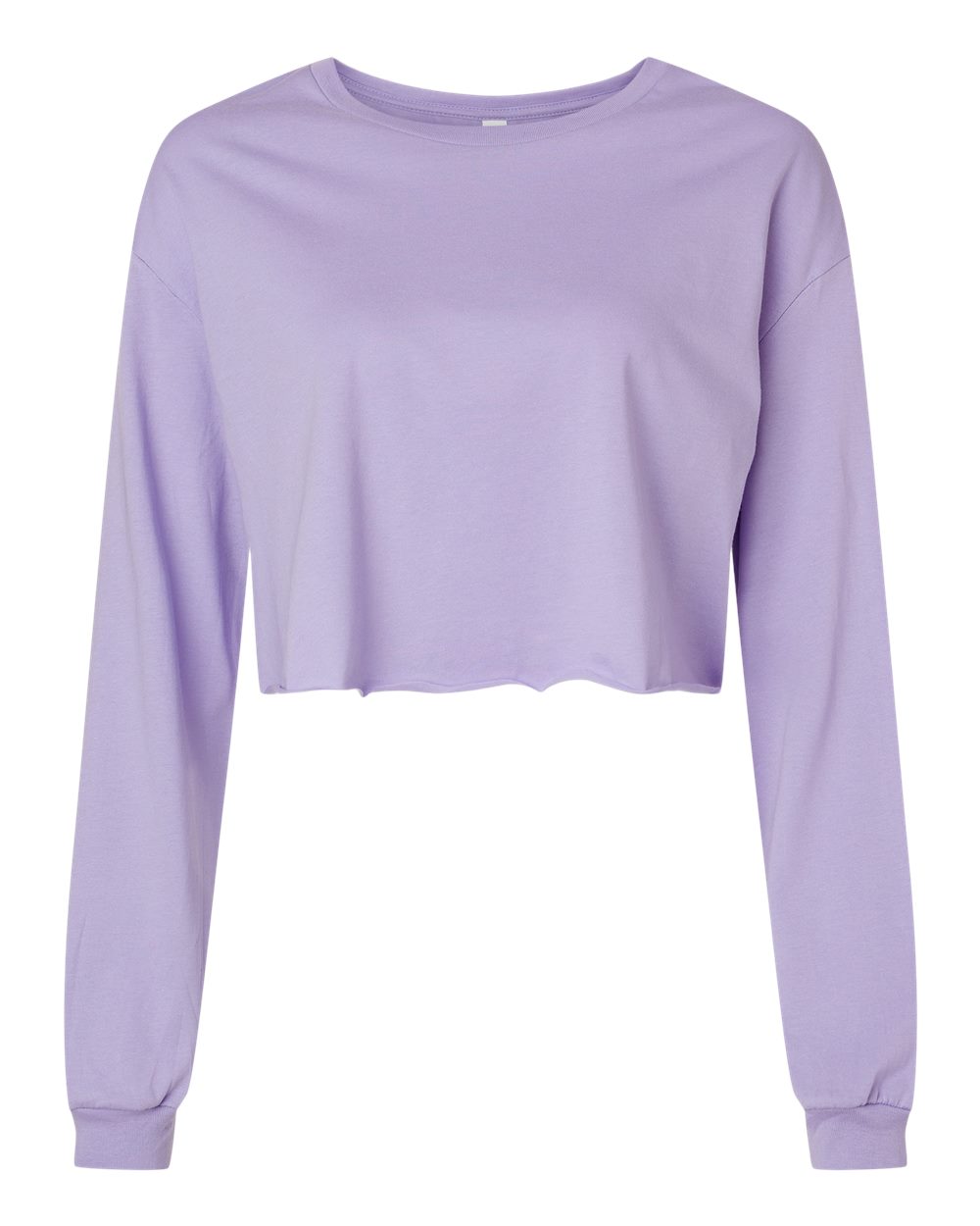 Women's FWD Fashion Crop Long Sleeve Tee - Front - B10306673 - Dark Lavender