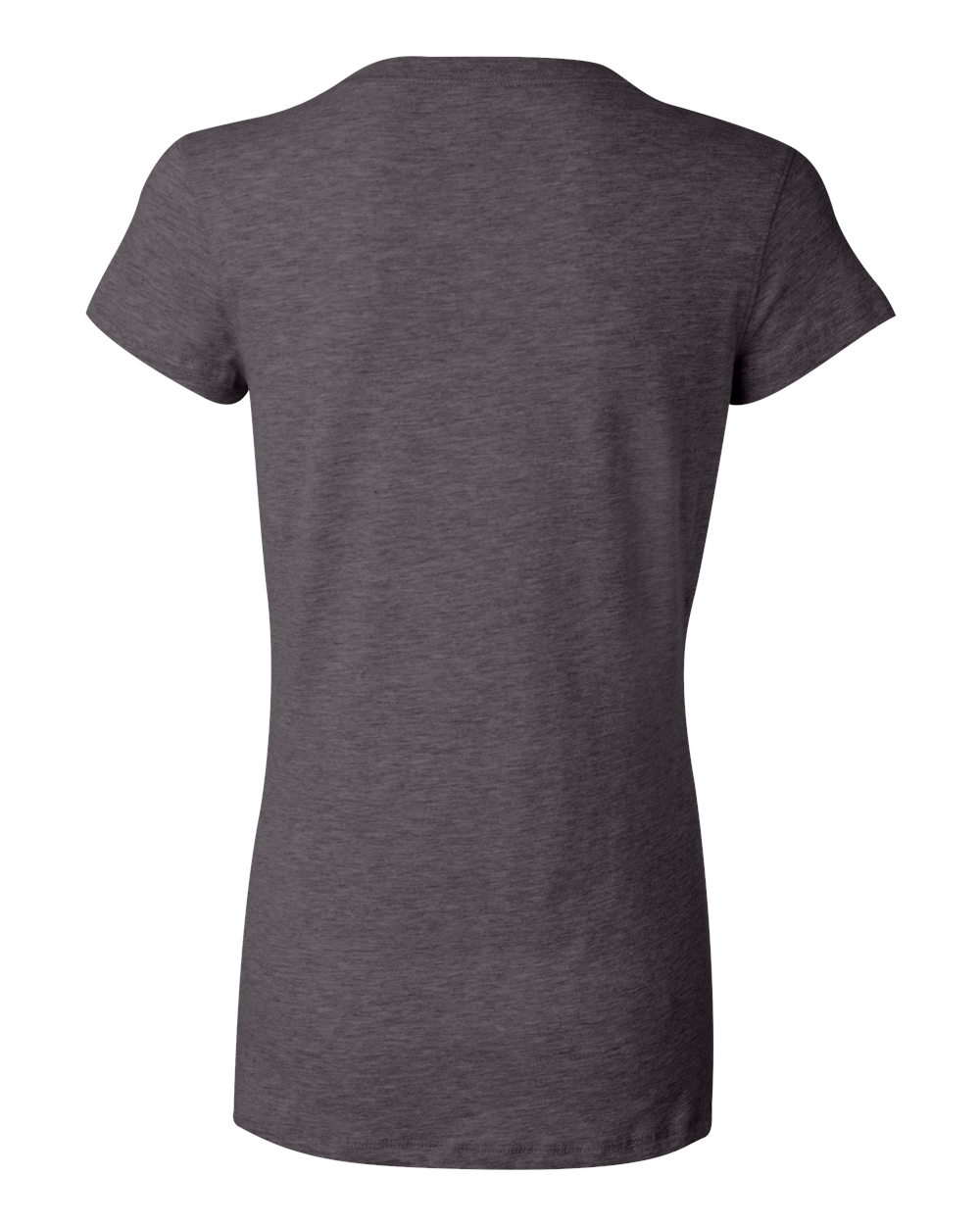 Women’s Jersey V-Neck Tee - Back - B53306093 - Dark Grey Heather