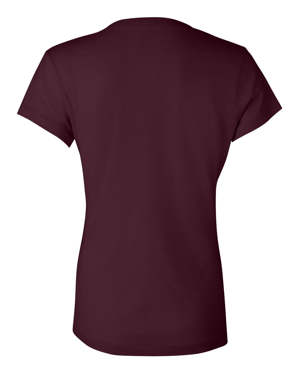 Women’s Jersey V-Neck Tee - Back - B53306533 - Maroon