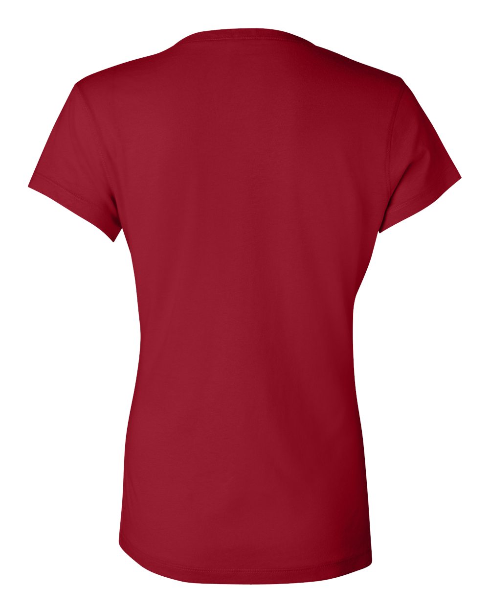 Women’s Jersey V-Neck Tee - Back - B53306703 - Red
