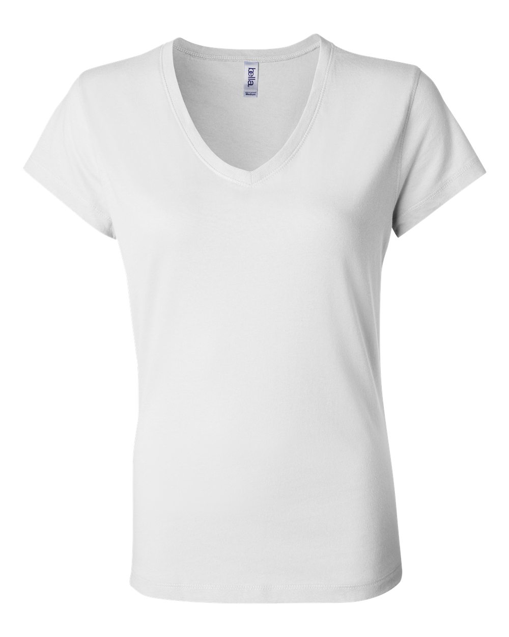 Women’s Jersey V-Neck Tee - Front - B53306003 - White