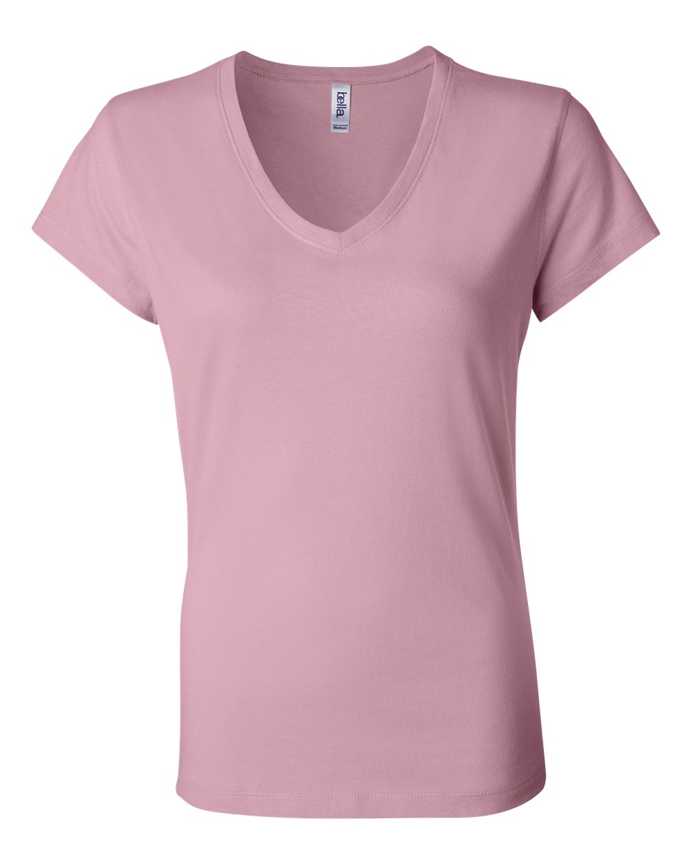 Women’s Jersey V-Neck Tee - Front - B53306303 - Pink