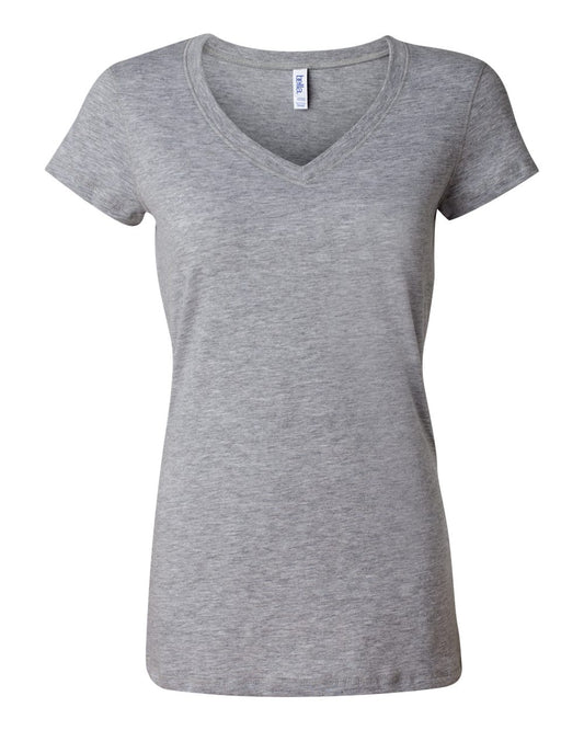 Women’s Jersey V-Neck Tee - Front - B53306583 - Athletic Heather