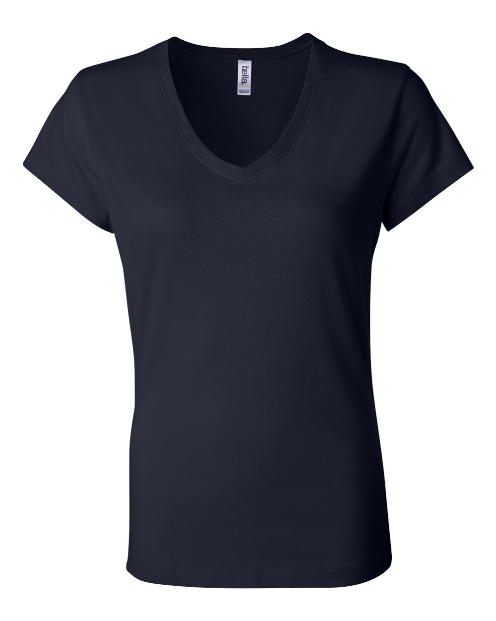 Women’s Jersey V-Neck Tee - Front - B53306653 - Navy