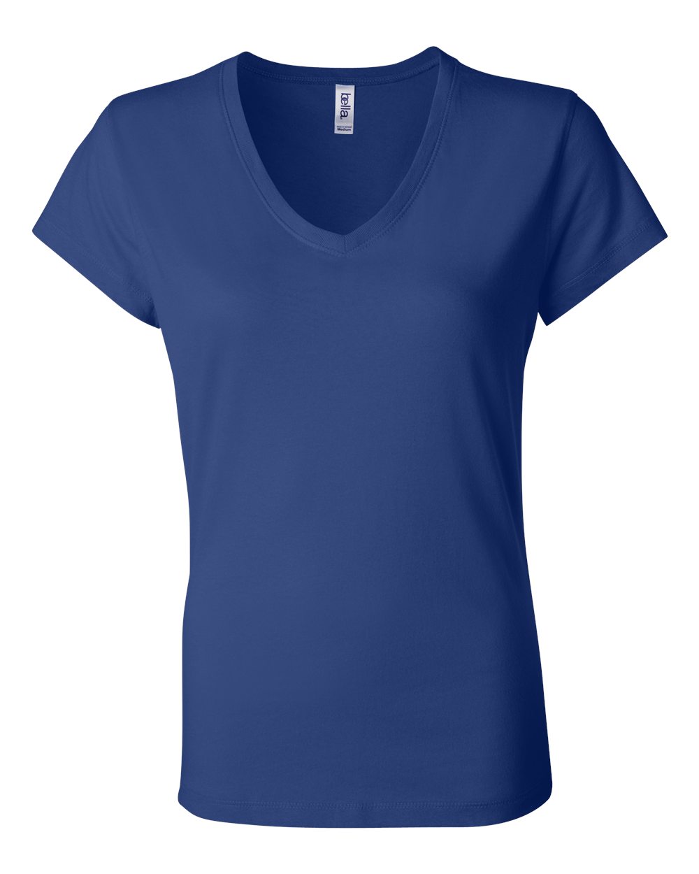 Women’s Jersey V-Neck Tee - Front - B53306753 - True Royal