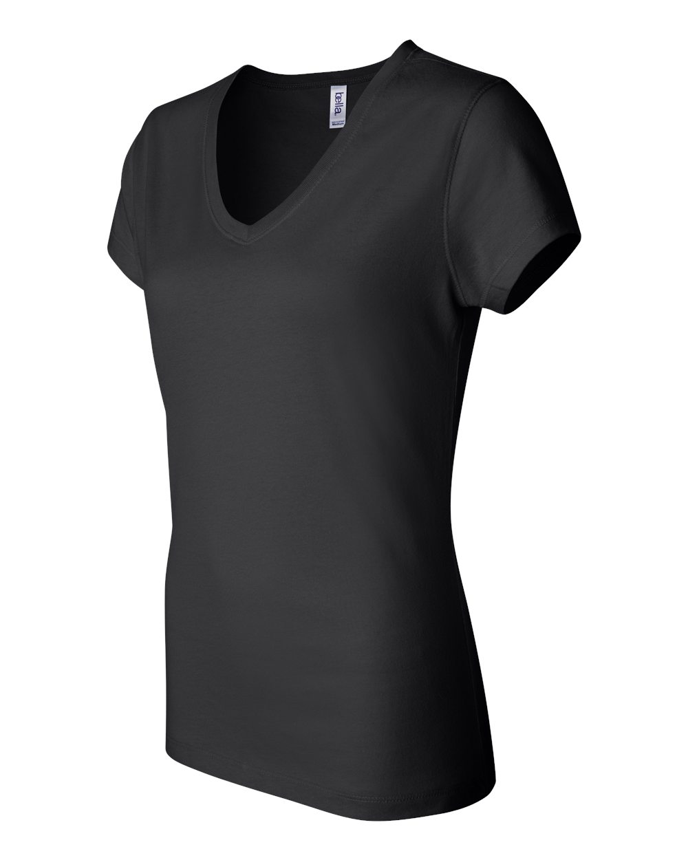 Women’s Jersey V-Neck Tee - Side - B53306503 - Black