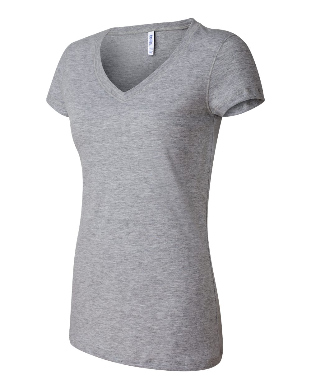 Women’s Jersey V-Neck Tee - Side - B53306583 - Athletic Heather