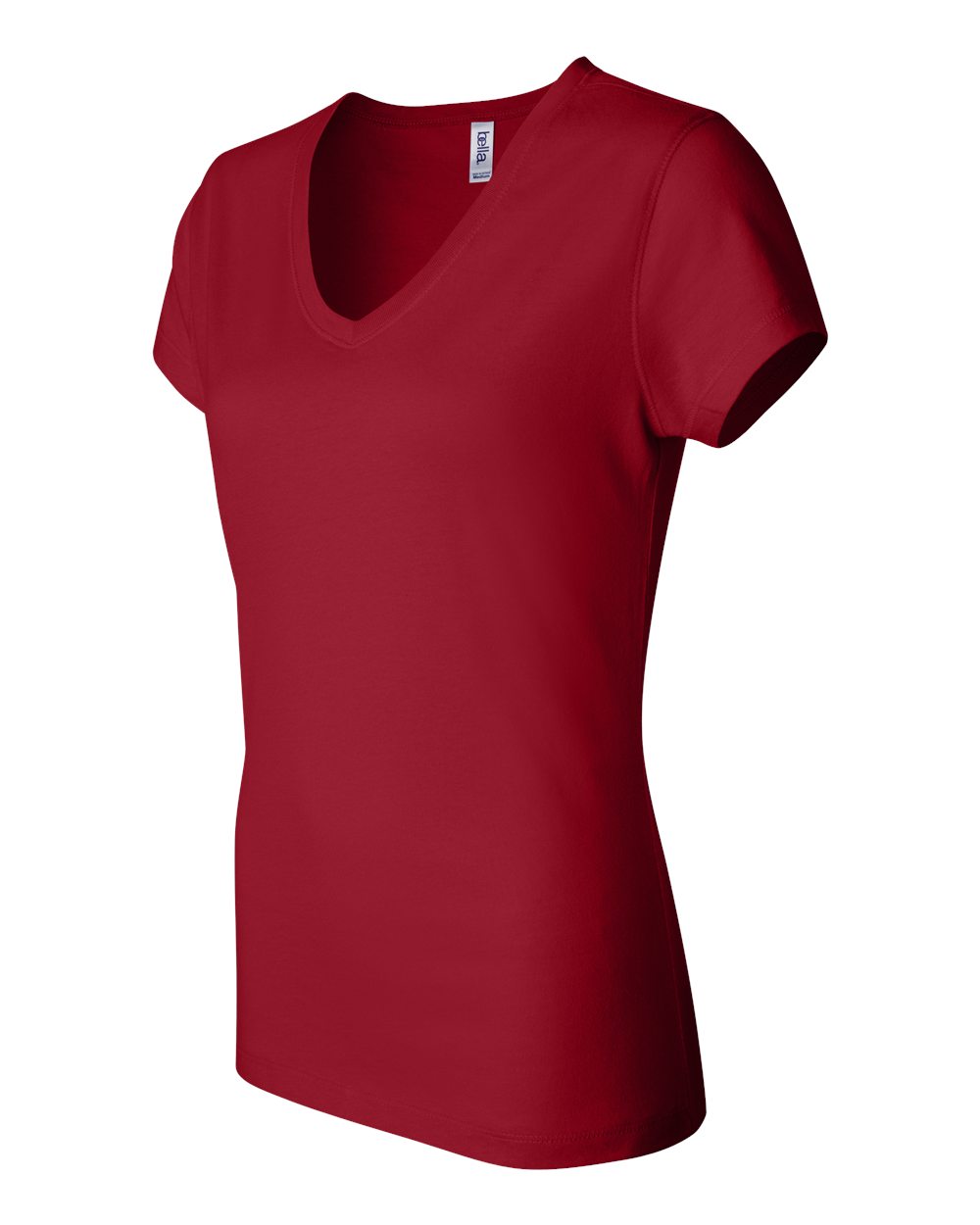 Women’s Jersey V-Neck Tee - Side - B53306703 - Red