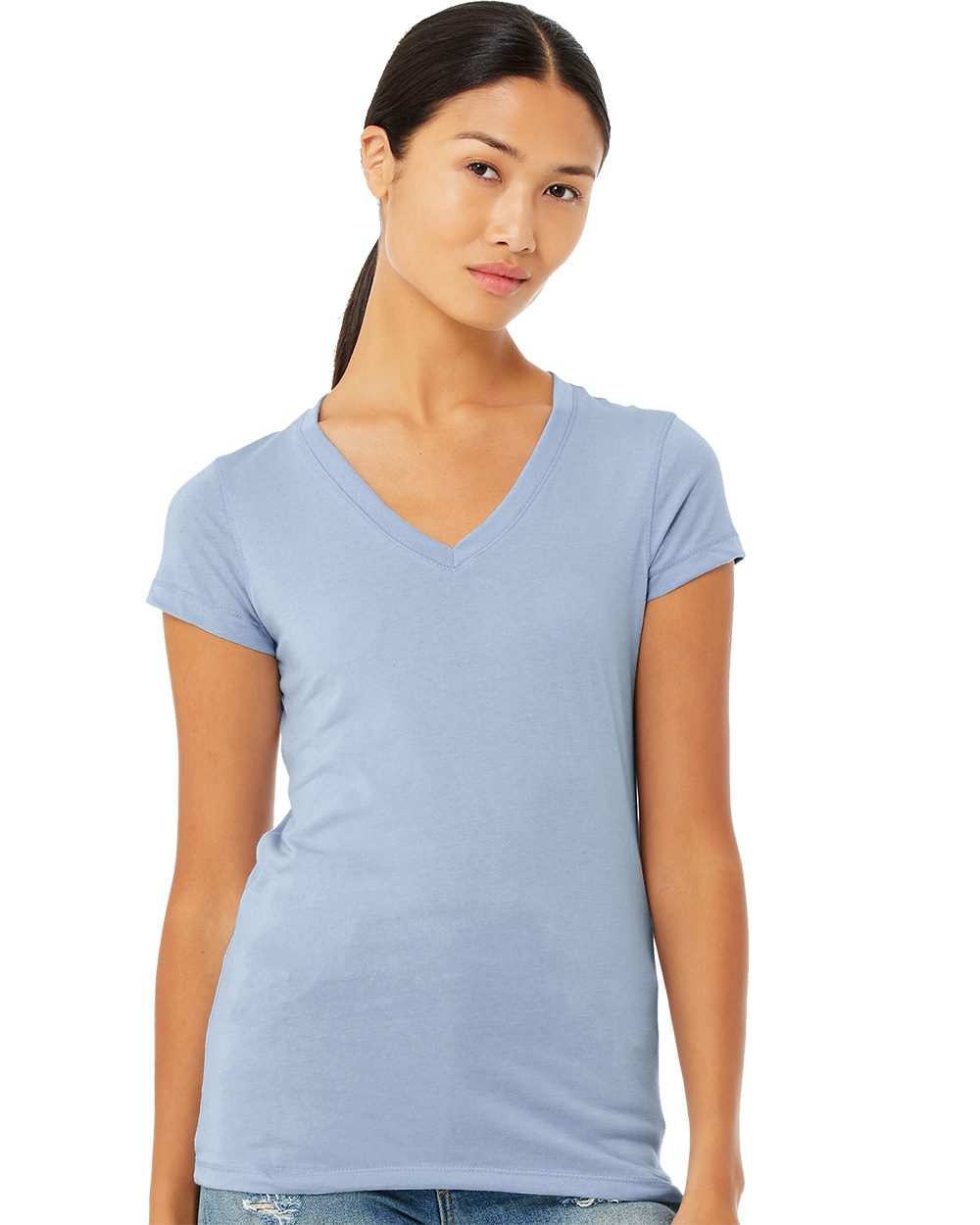 Women’s Jersey V-Neck Tee - styleImage