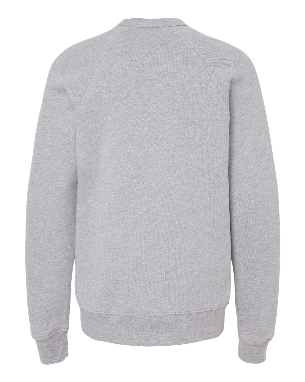Youth Sponge Fleece Crewneck Sweatshirt - Back - B33606023 - Athletic Heather