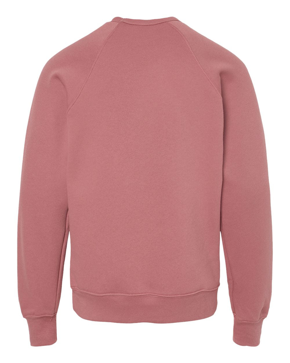Youth Sponge Fleece Crewneck Sweatshirt - Back - B33606303 - Mauve