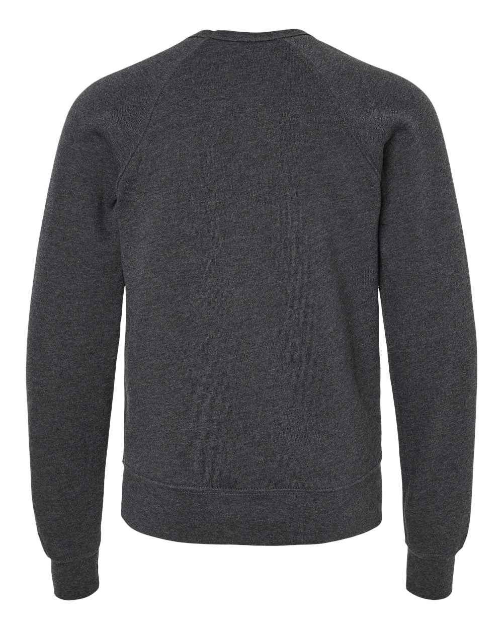 Youth Sponge Fleece Crewneck Sweatshirt - Back - B33606593 - Dark Grey Heather