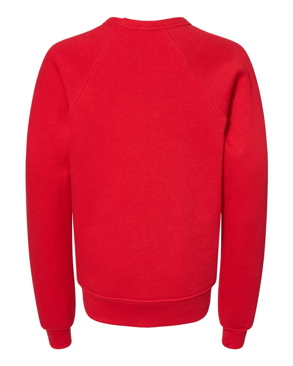 Youth Sponge Fleece Crewneck Sweatshirt - Back - B33606703 - Red