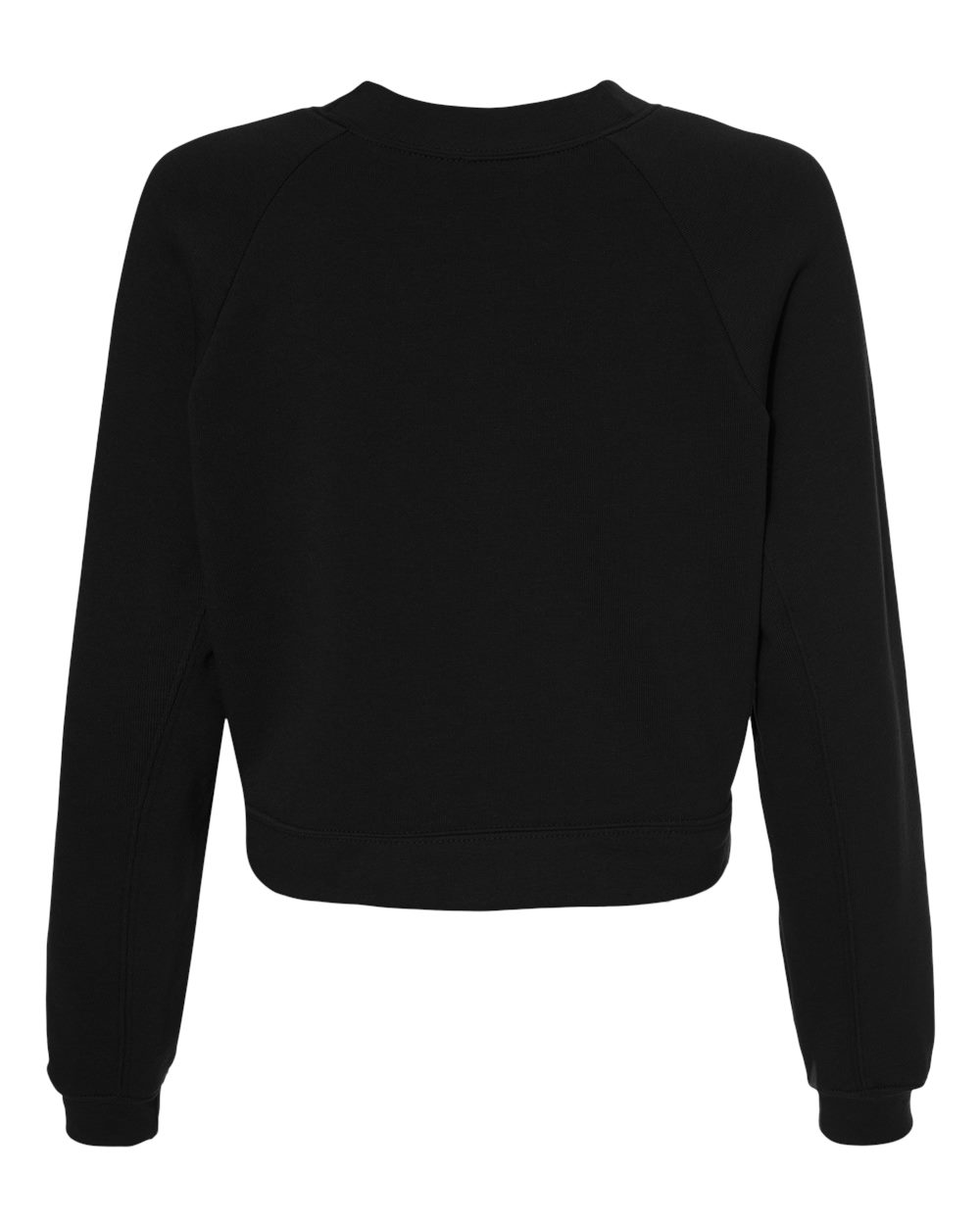 Women's Raglan Pullover Fleece - Back - B10206503 - Black