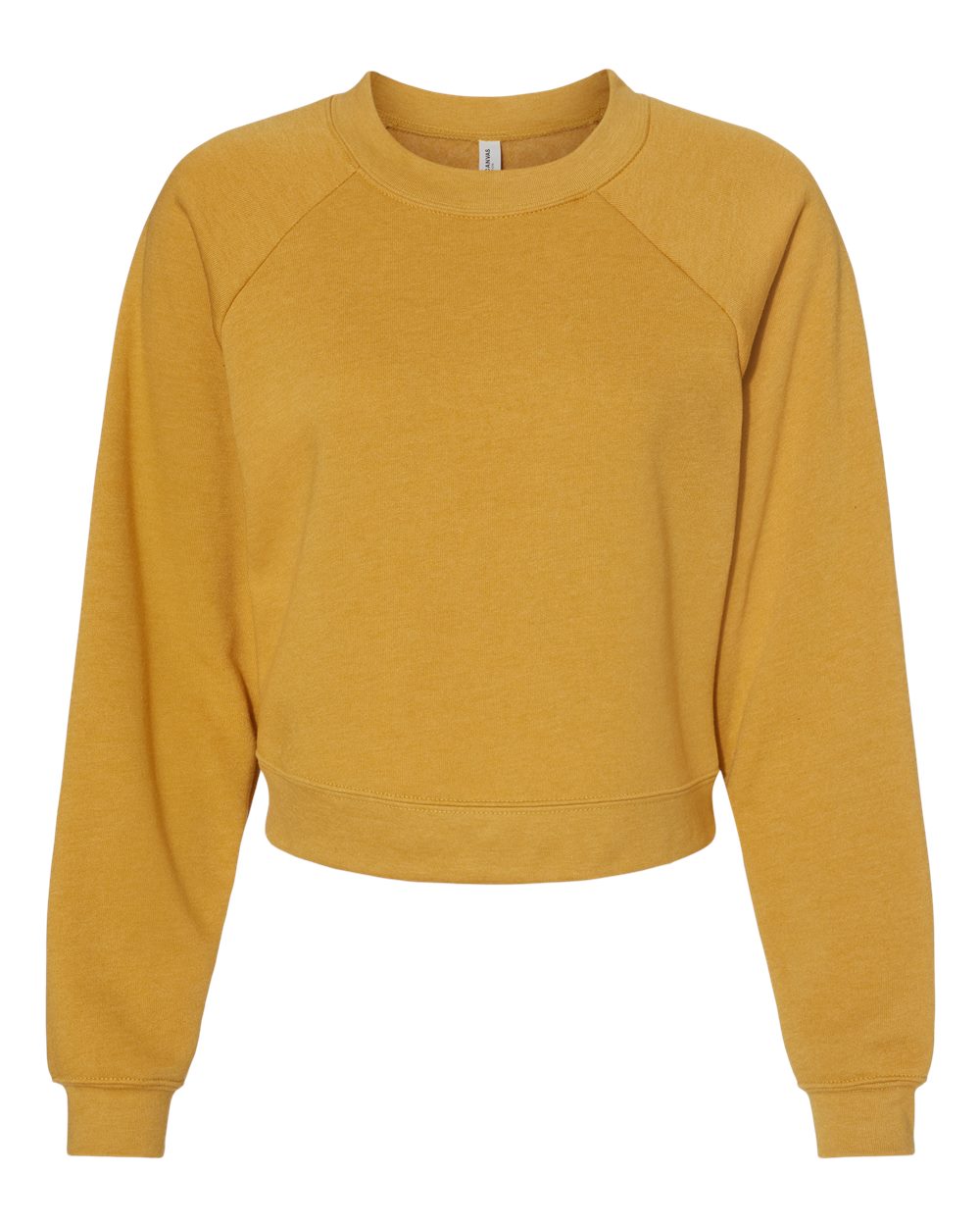 Women's Raglan Pullover Fleece - Front - B10206133 - Heather Mustard