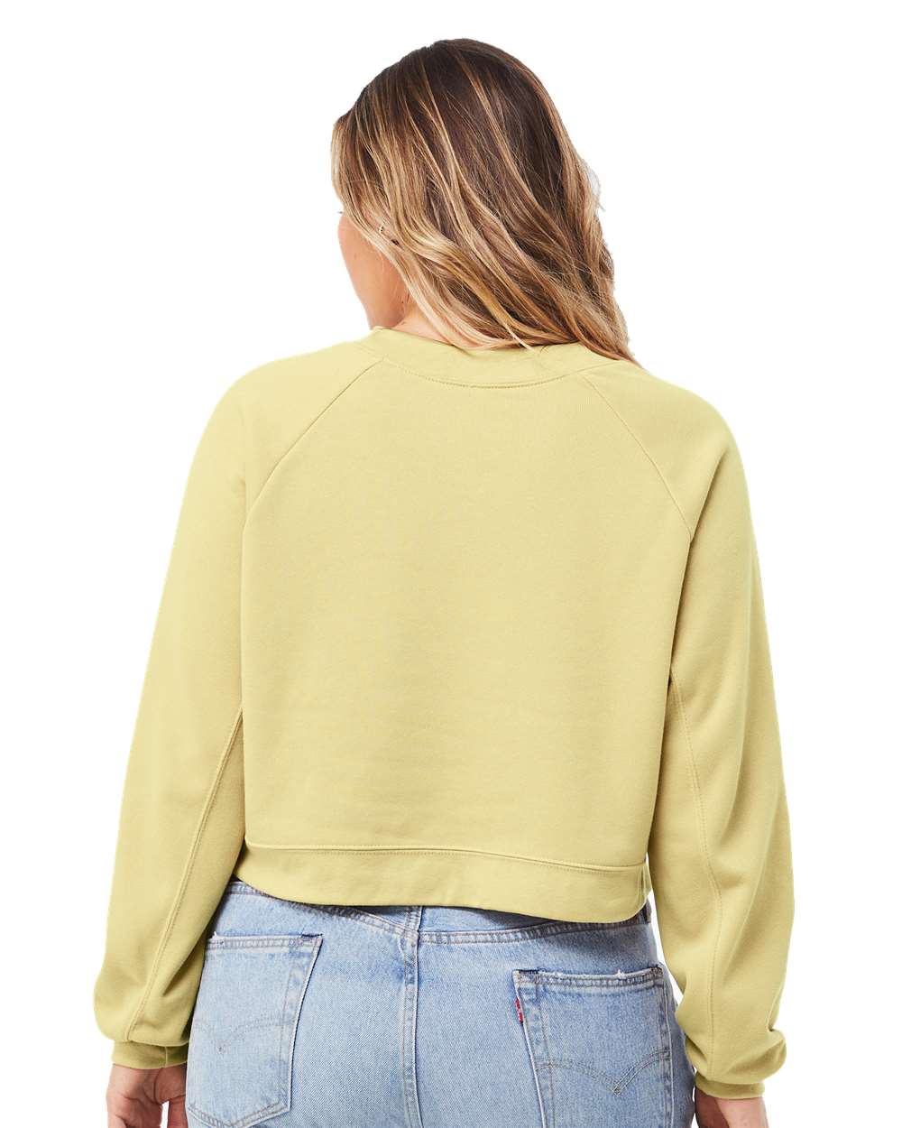Women's Raglan Pullover Fleece - OnModelBack - B10206233 - French Vanilla
