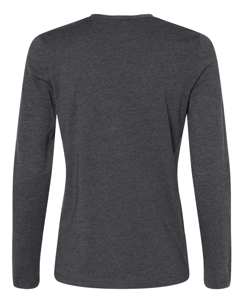Women’s Jersey Long Sleeve Tee - Back - B57606643 - Dark Grey Heather