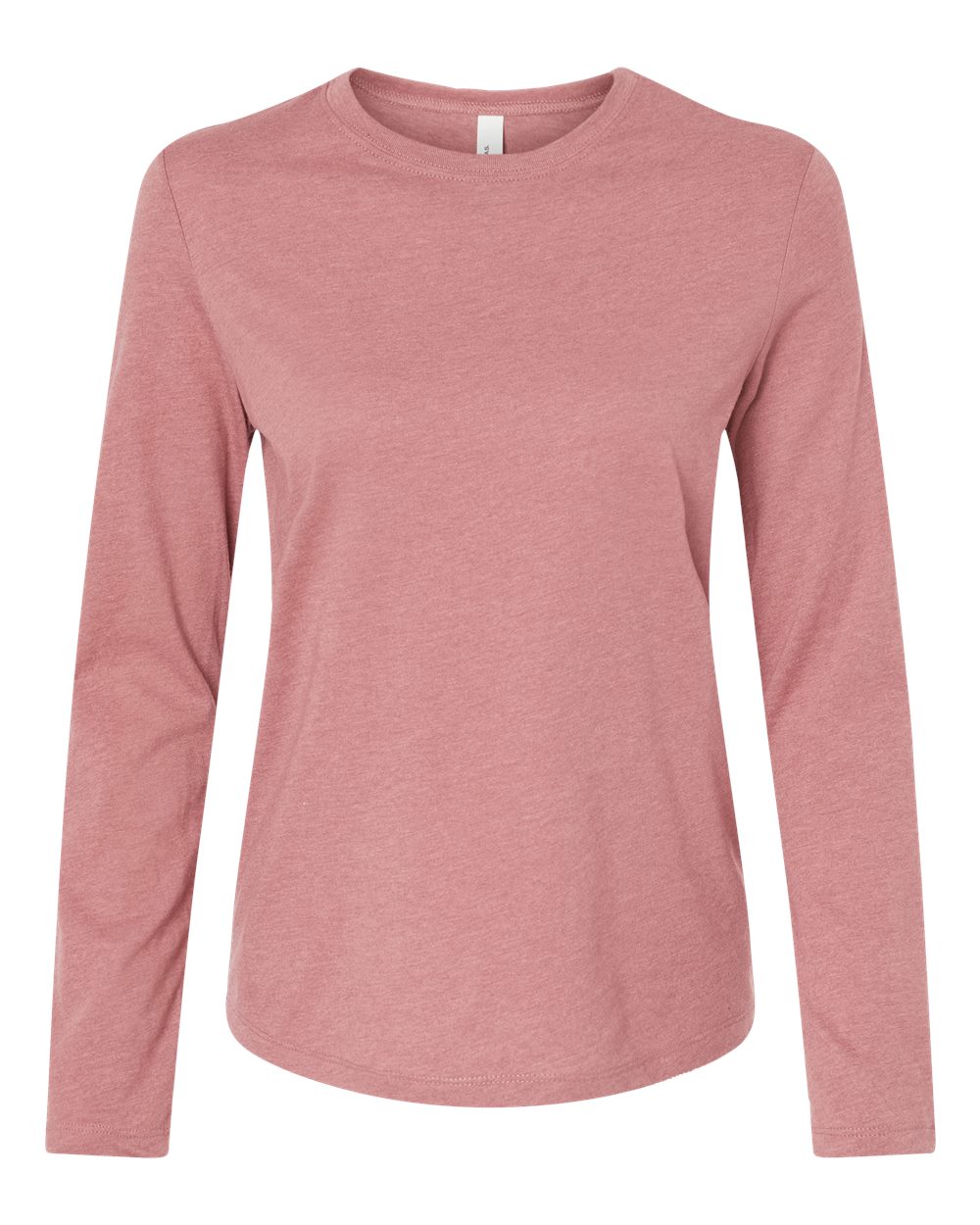 Women’s Jersey Long Sleeve Tee - Front - B57606313 - Heather Mauve