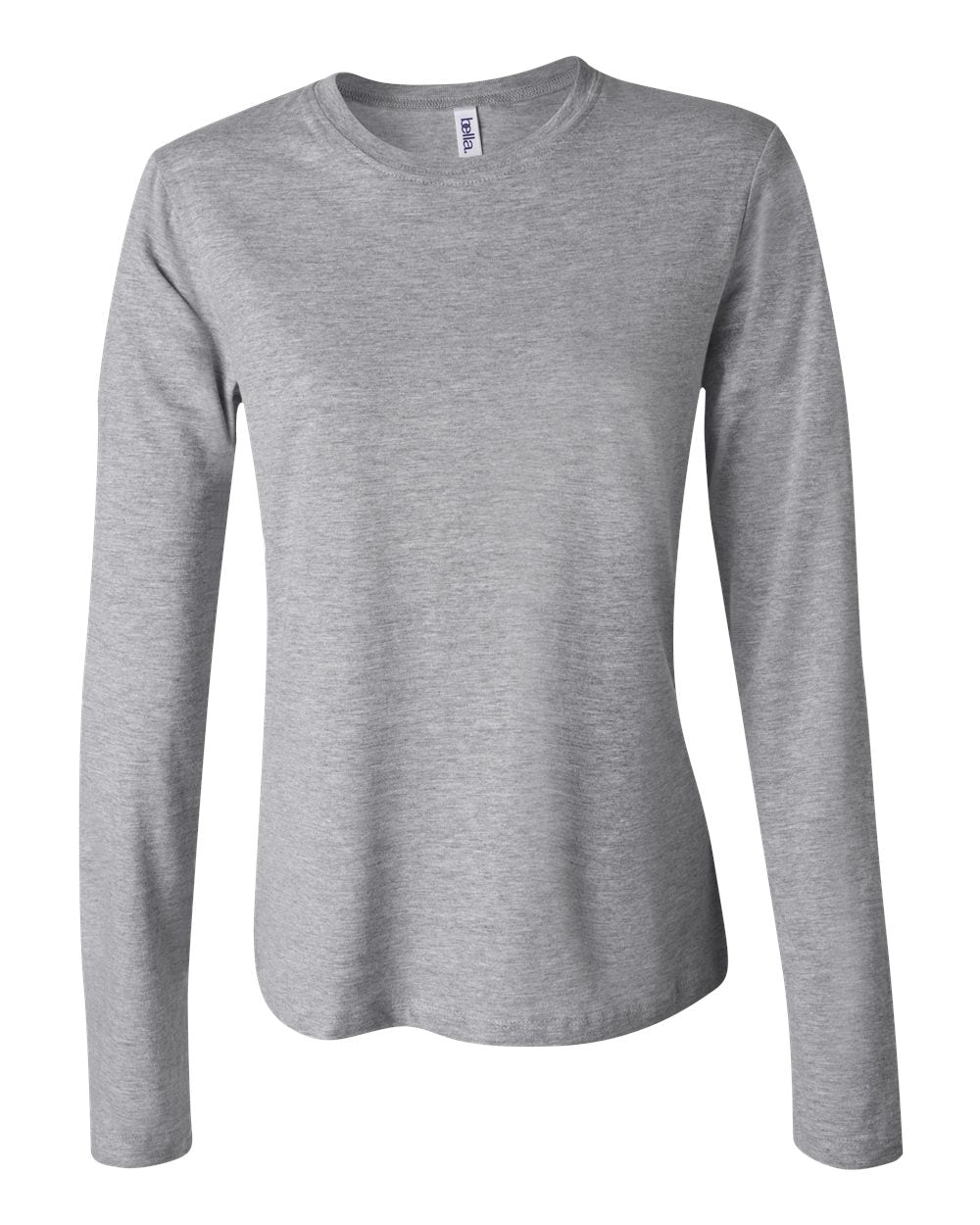 Women’s Jersey Long Sleeve Tee - Front - B57606583 - Athletic Heather