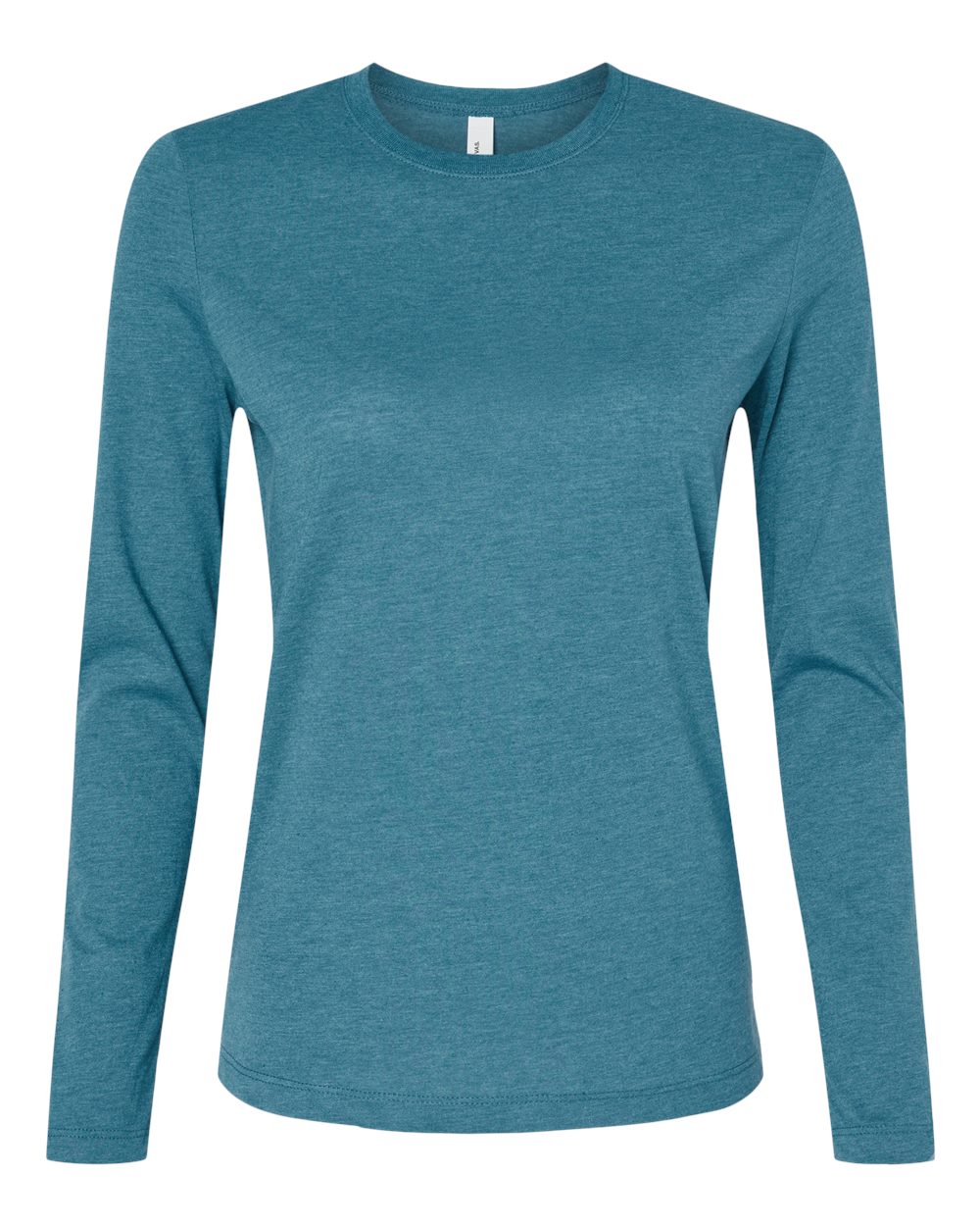 Women’s Jersey Long Sleeve Tee - Front - B57606793 - Heather Slate