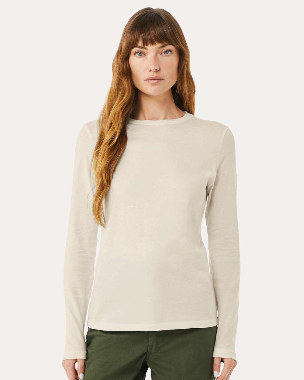 Women’s Jersey Long Sleeve Tee - OnModelFront - B57606383 - Heather Dust