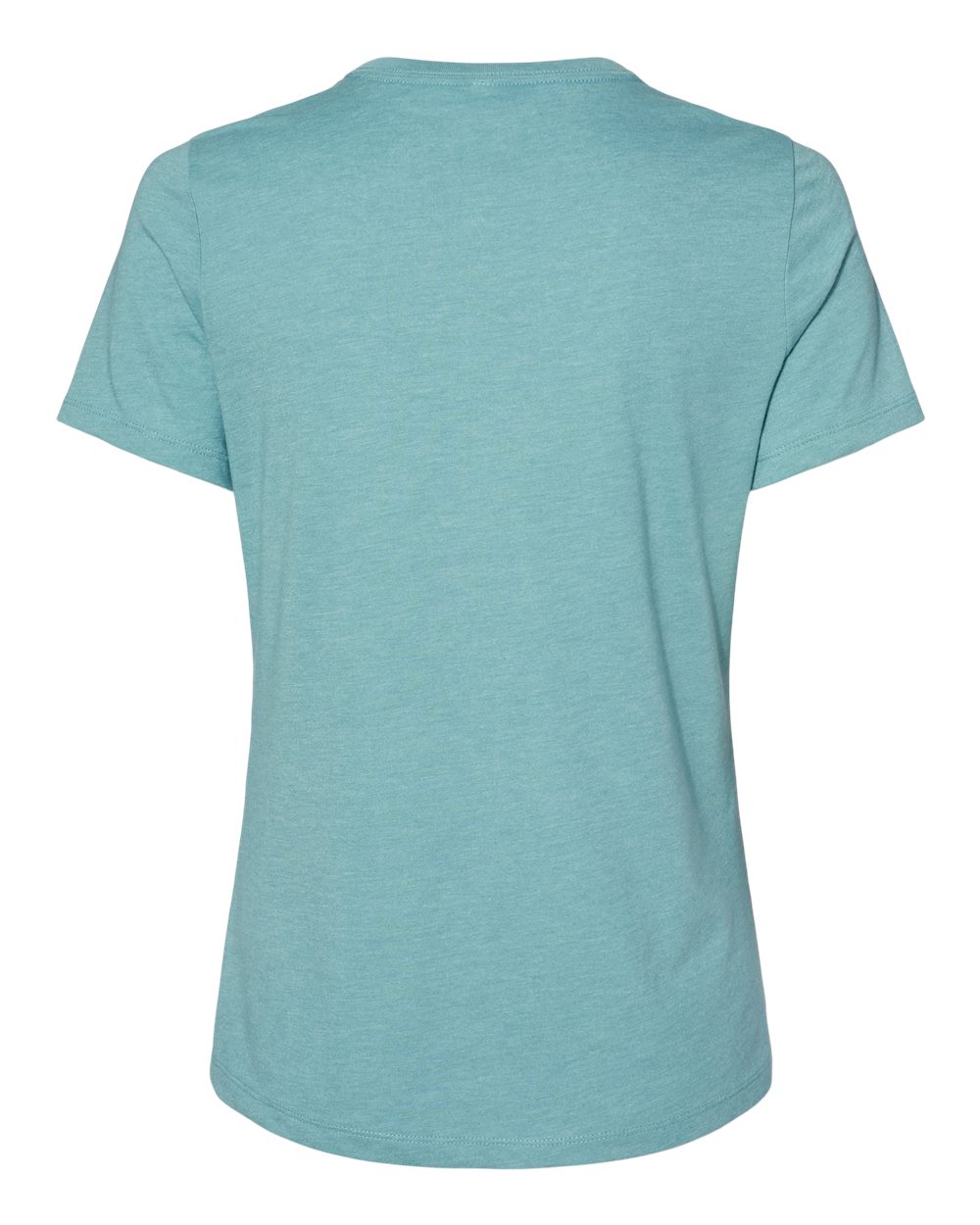 Women’s Relaxed Fit Heather CVC Tee - Back - B20506133 - Heather Blue Lagoon