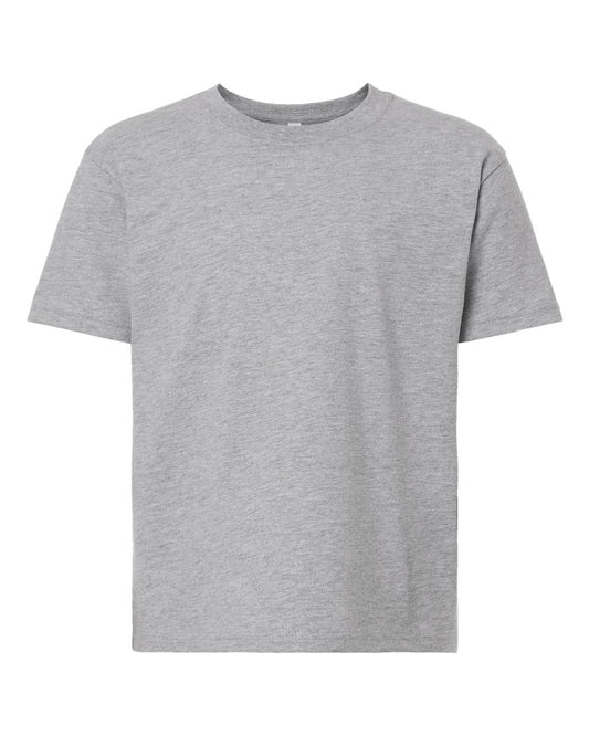 Youth 6oz. Heavyweight Tee - Front - B08206583 - Athletic Heather