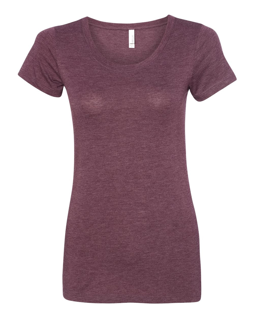 Women's Triblend Tee - Front - B12606533 - Maroon Triblend