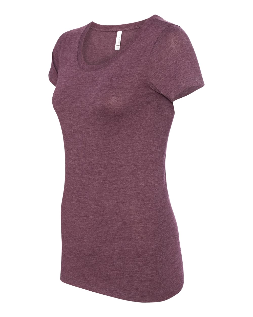 Women's Triblend Tee - Side - B12606533 - Maroon Triblend