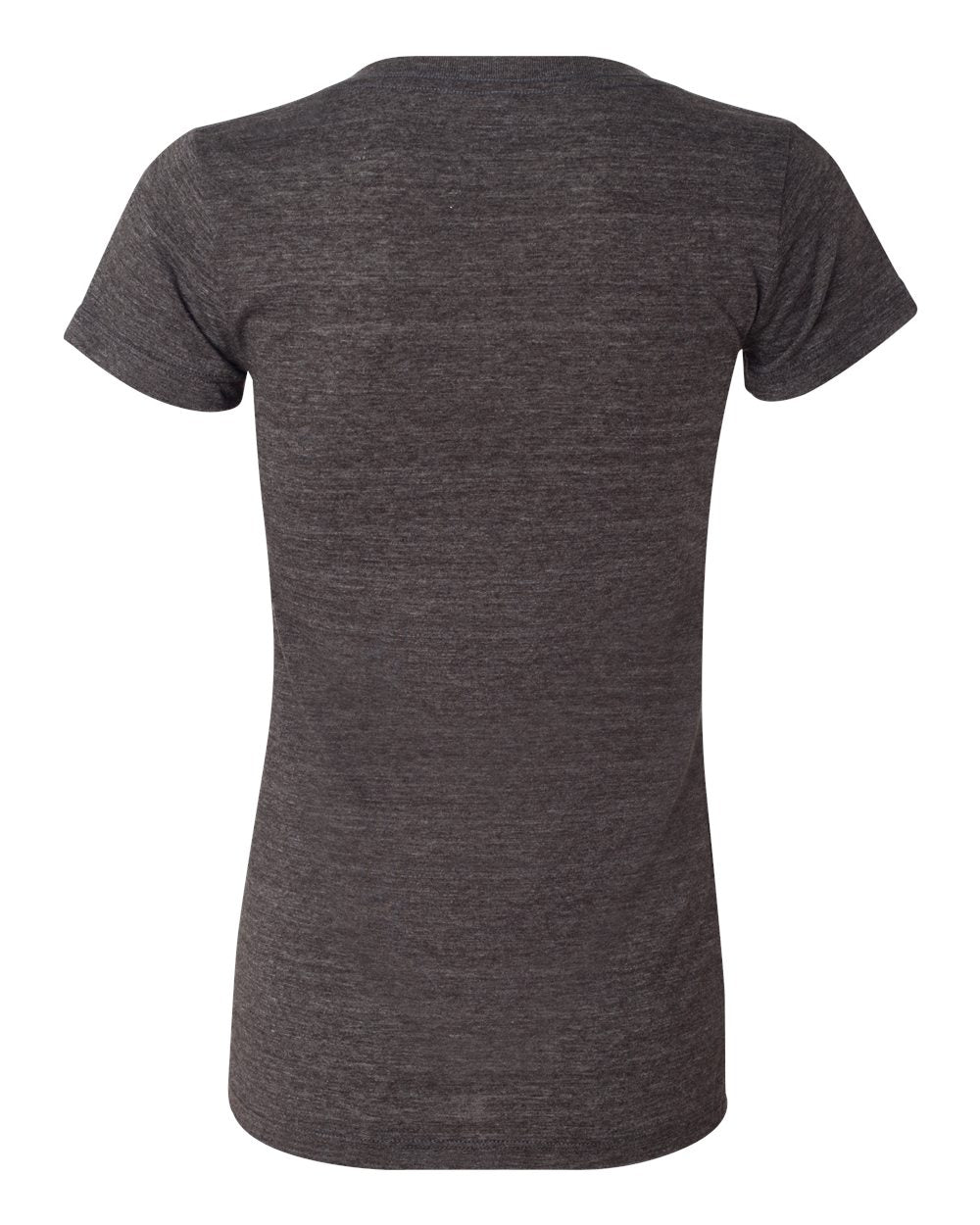 Women’s Triblend Deep V-Neck Tee - Back - B87806094 - Charcoal Black Triblend