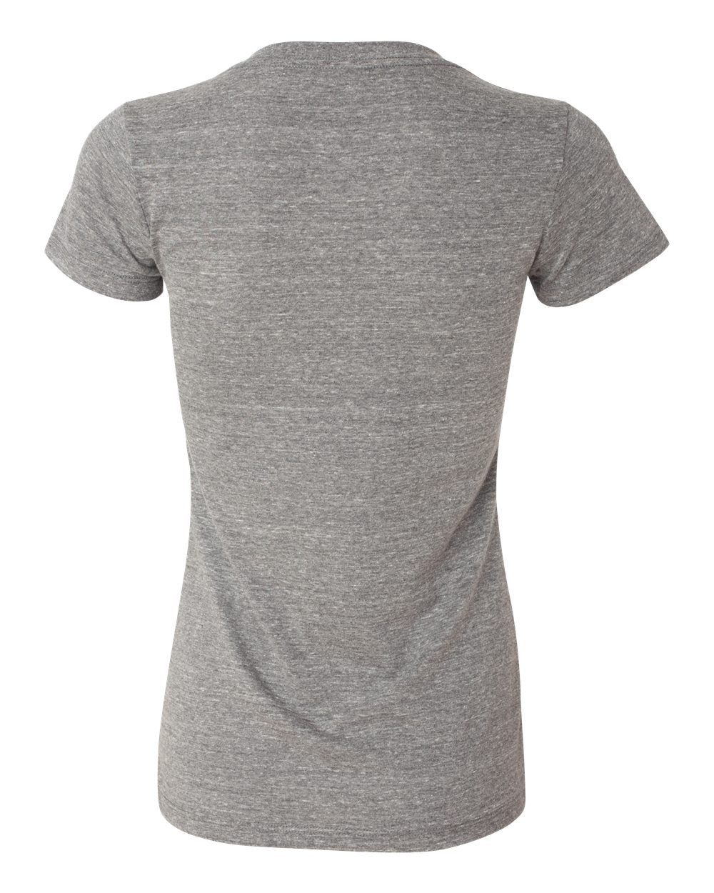 Women’s Triblend Deep V-Neck Tee - Back - B87806583 - Grey Triblend