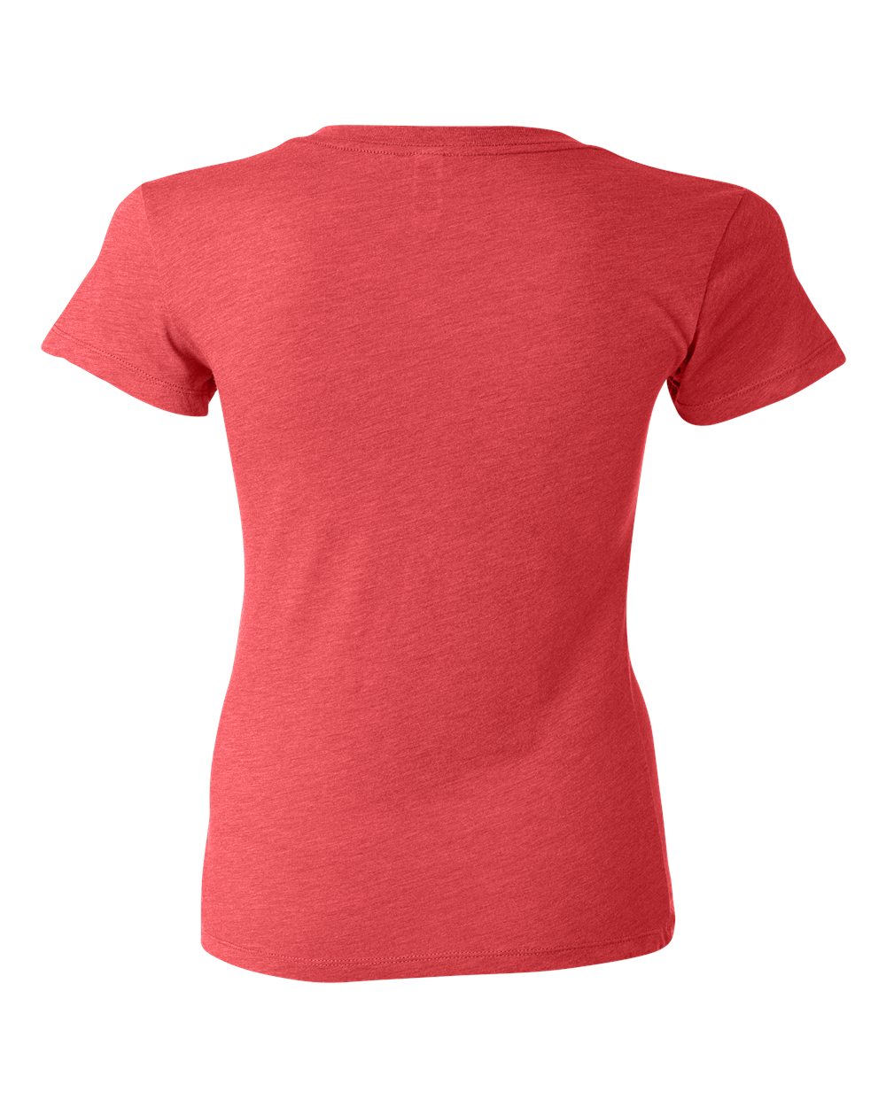 Women’s Triblend Deep V-Neck Tee - Back - B87806707 - Red Triblend