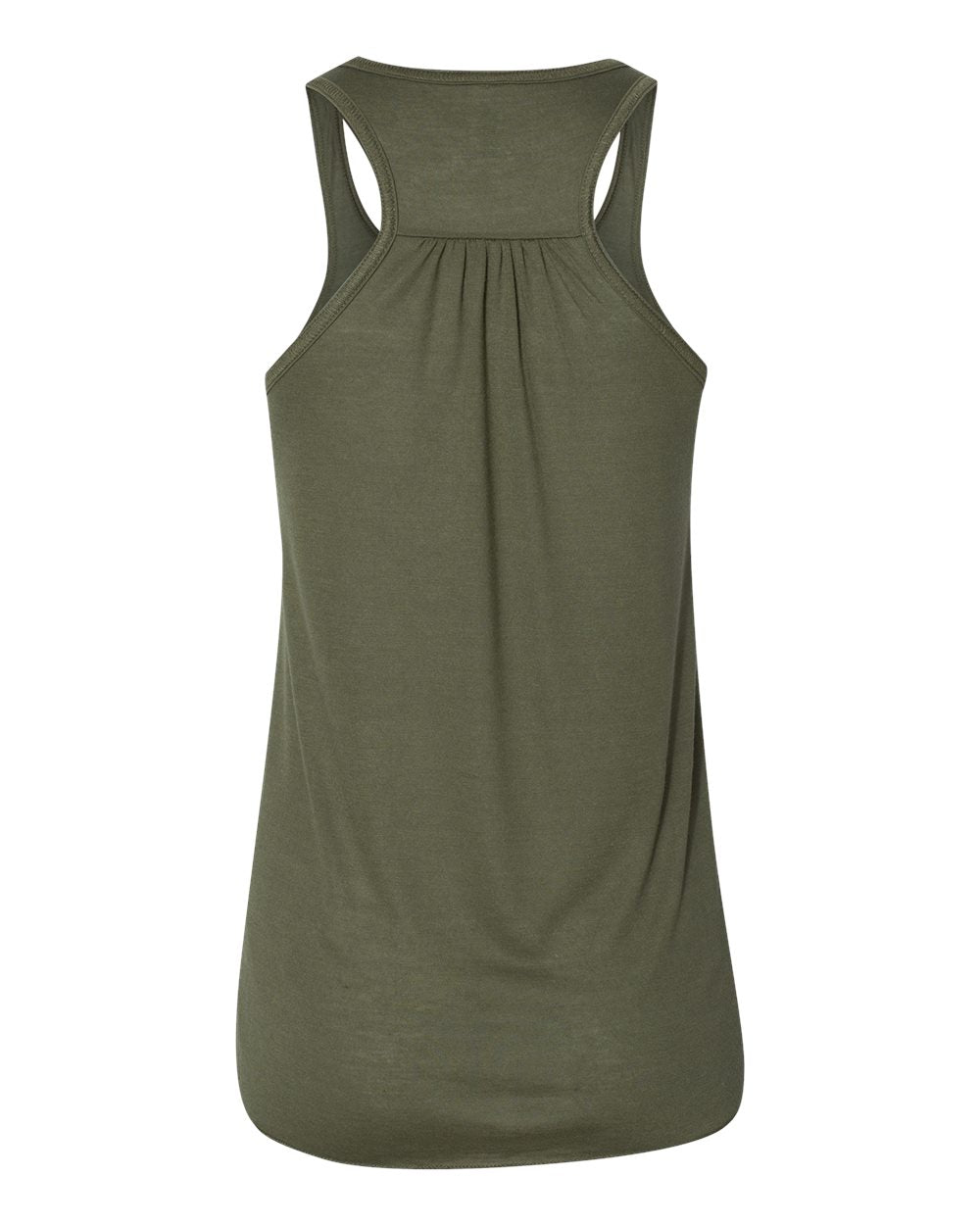 Women's Flowy Racerback Tank - Back - B87406062 - Military Green