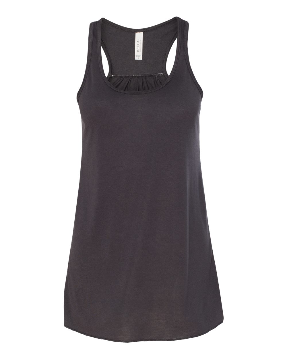 Women's Flowy Racerback Tank - Front - B87406202 - Dark Grey