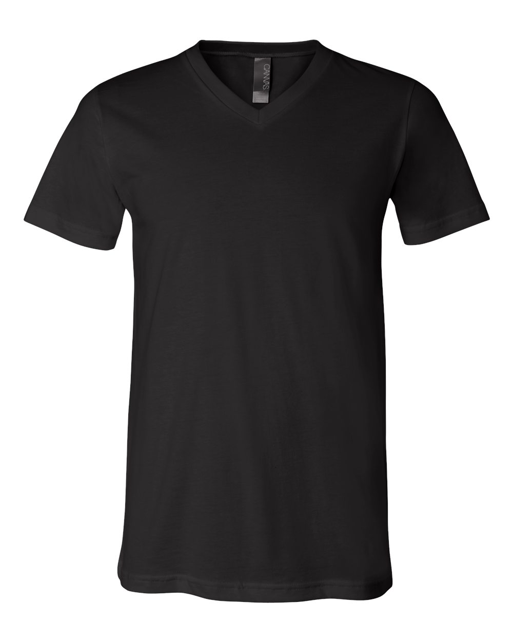 Unisex Jersey V-Neck Tee - Front - B00306502 - Black