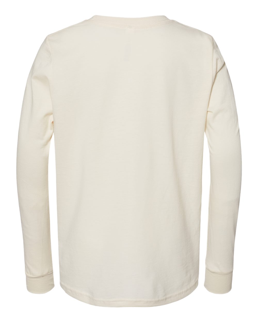 Youth Jersey Long Sleeve Tee - Back - B15606773 - Natural