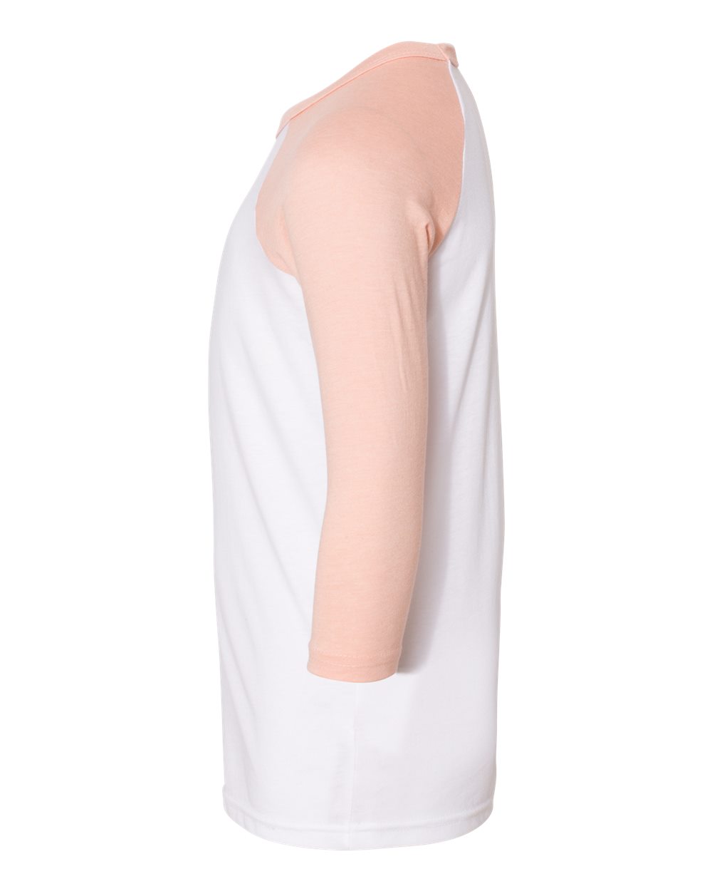 Youth Three-Quarter Sleeve Baseball Tee - DirectSide - B36406273 - White/ Heather Peach