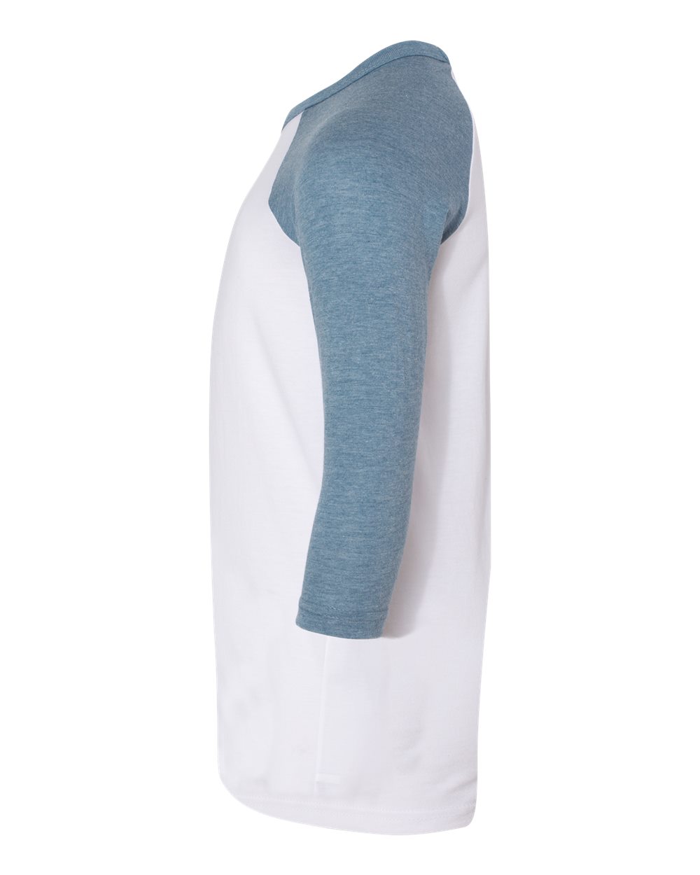 Youth Three-Quarter Sleeve Baseball Tee - DirectSide - B36406683 - White/ Denim
