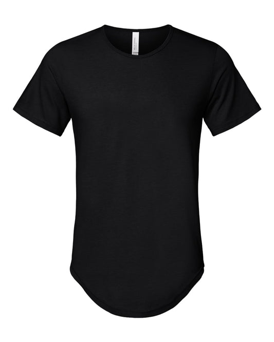 Men's Jersey Curved Hem Tee - Front - B00106503 - Black
