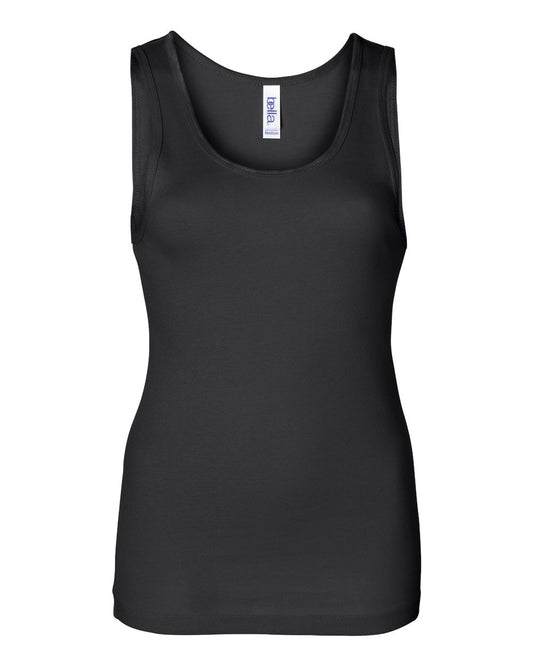 Women's Baby Rib Tank - Front - B59606503 - Black
