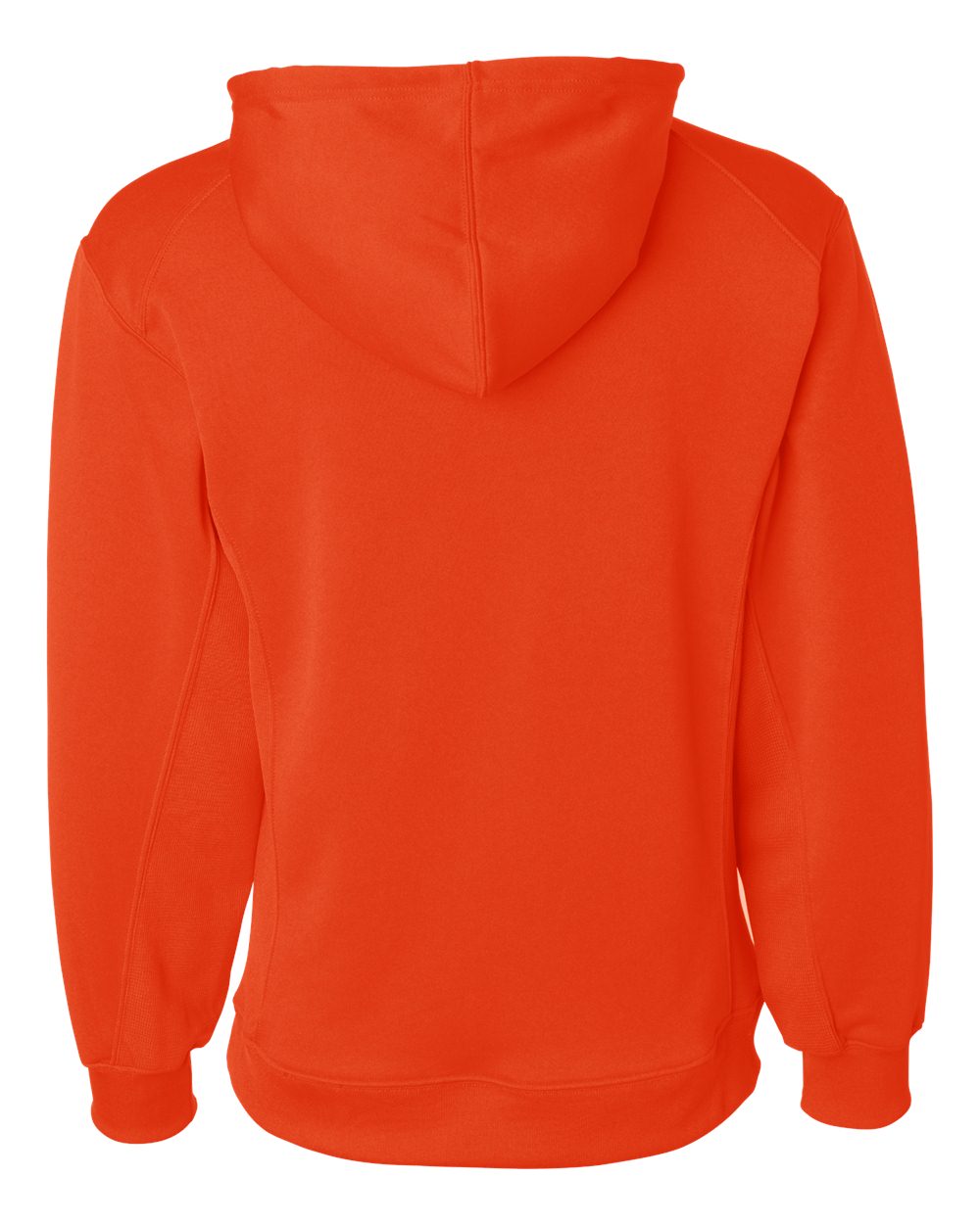 Men's Performance Fleece Hooded Sweatshirt - Back - B84985662 - Burnt Orange