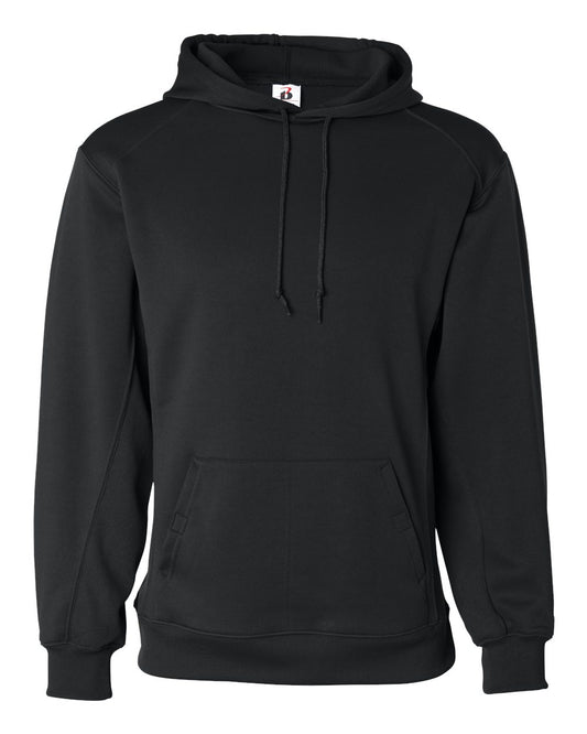Men's Performance Fleece Hooded Sweatshirt - Front - B84985502 - Black