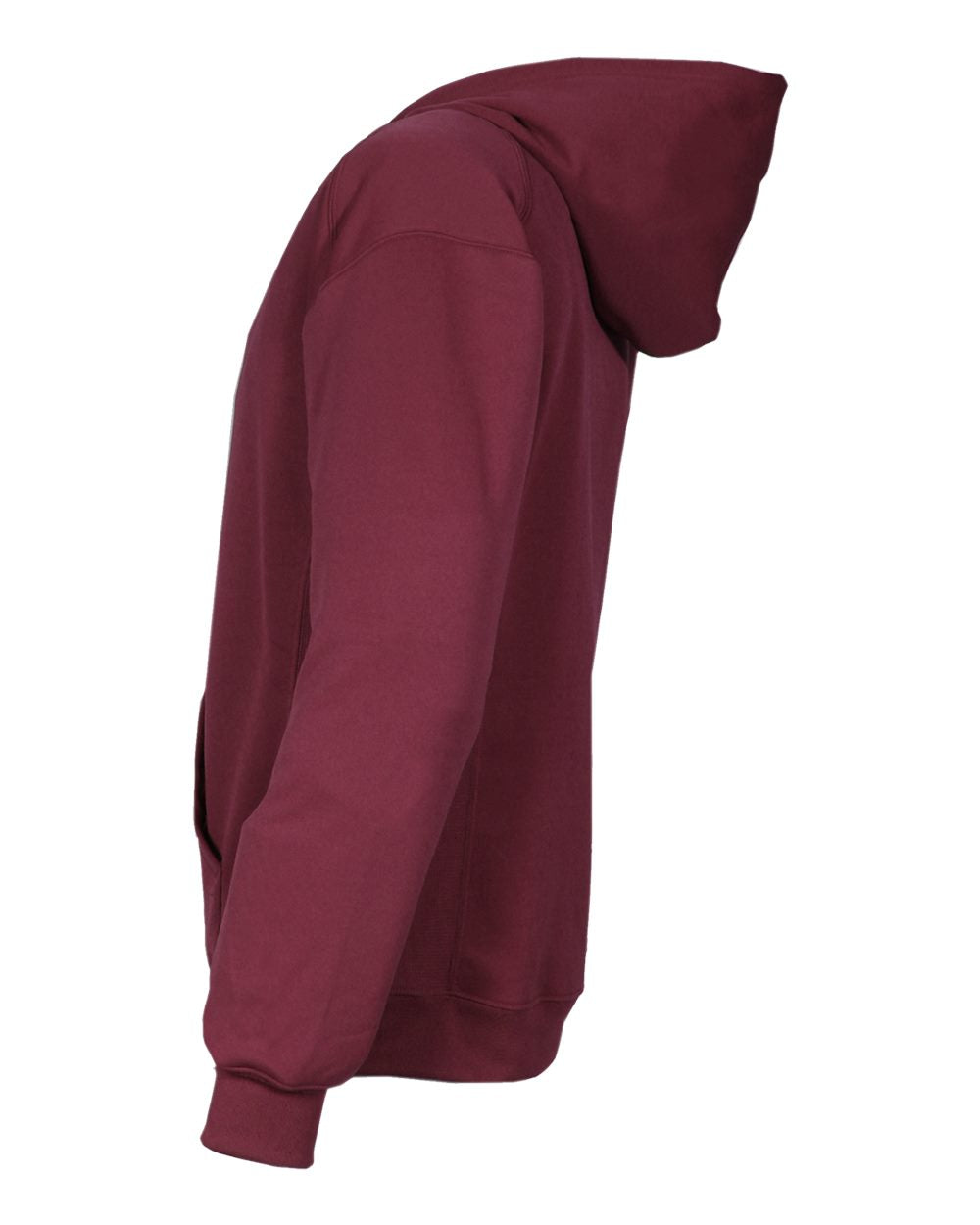 Men's Performance Fleece Hooded Sweatshirt - Side - B84985322 - Cardinal