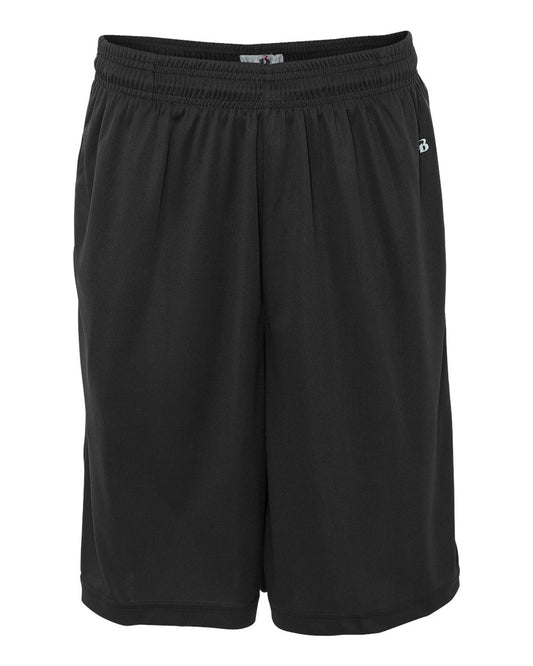 Men's B-Core 10" Shorts with Pockets - Front - B85185503 - Black