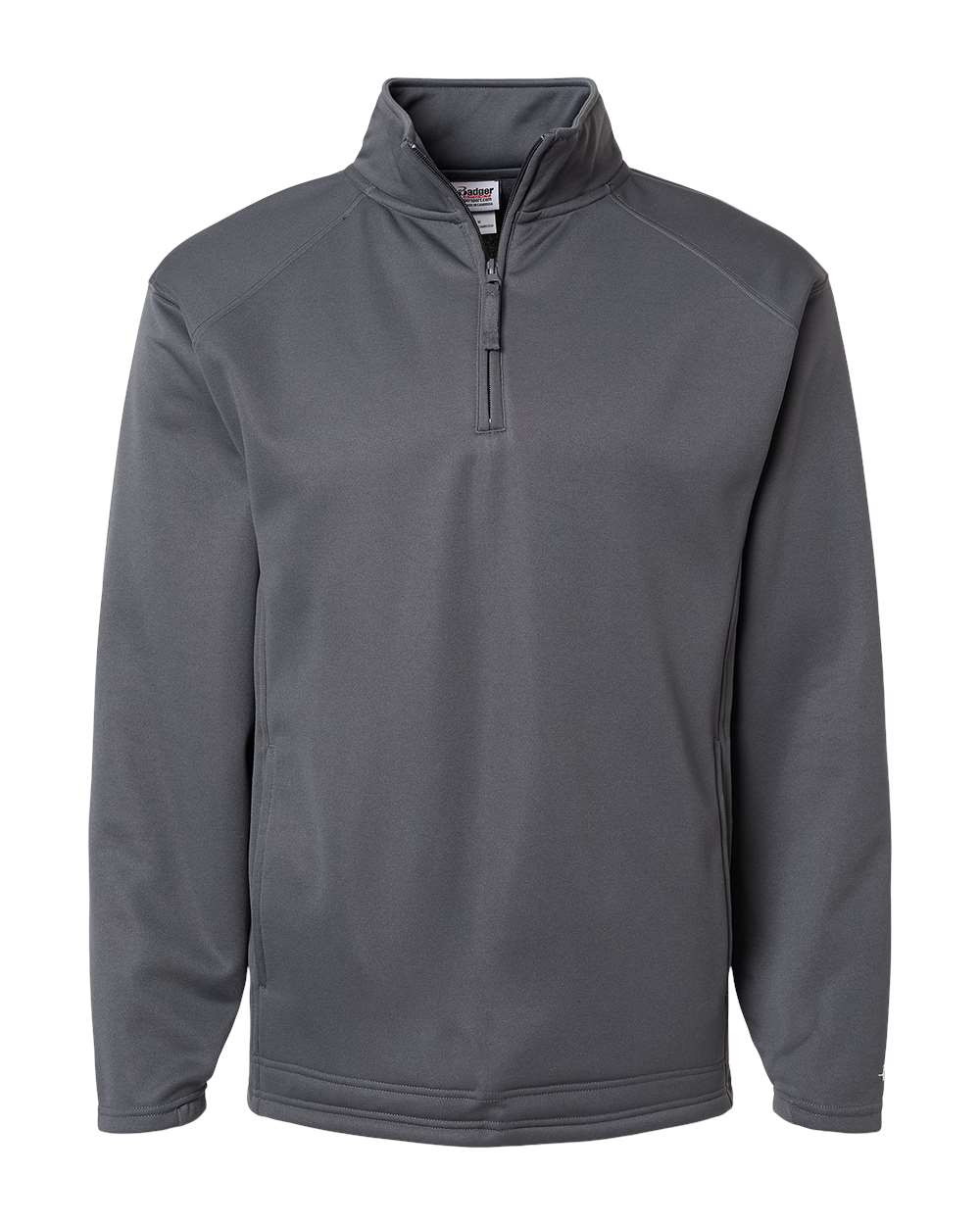 Men's Performance Fleece Quarter-Zip Pullover - Front - B86785092 - Graphite