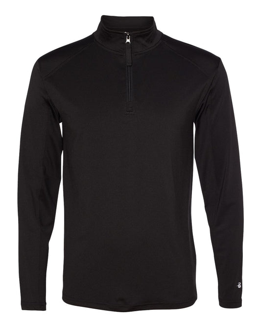 Men's Lightweight Quarter-Zip Pullover - Front - B13985503 - Black