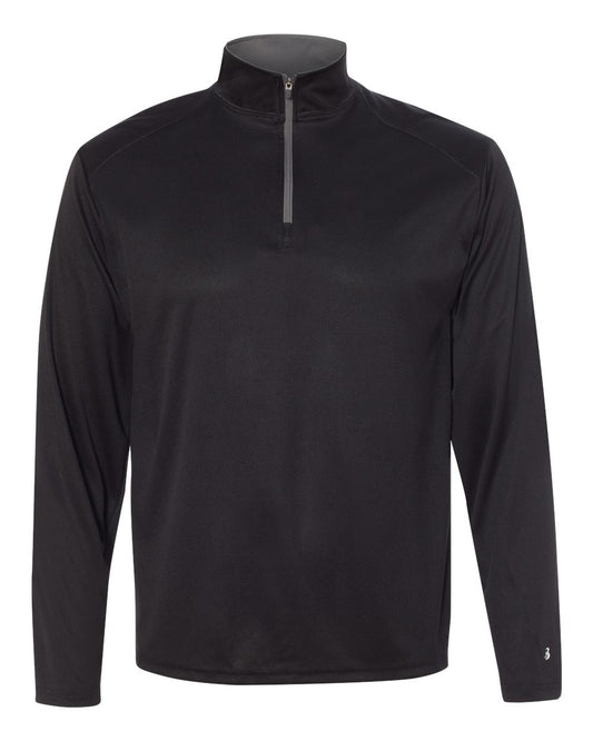 Men's B-Core Quarter-Zip Pullover - Front - B29185502 - Black/ Graphite