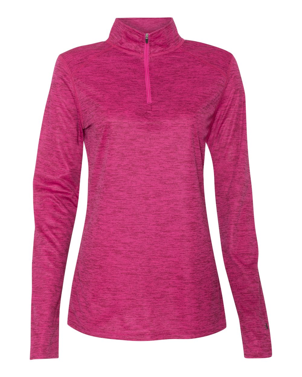 Women’s Tonal Blend Quarter-Zip Pullover - Front - B14185312 - Hot Pink Tonal Blend