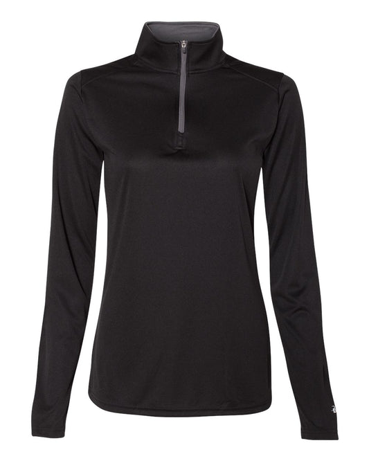 Women’s B-Core Quarter-Zip Pullover - Front - B15285502 - Black/ Graphite