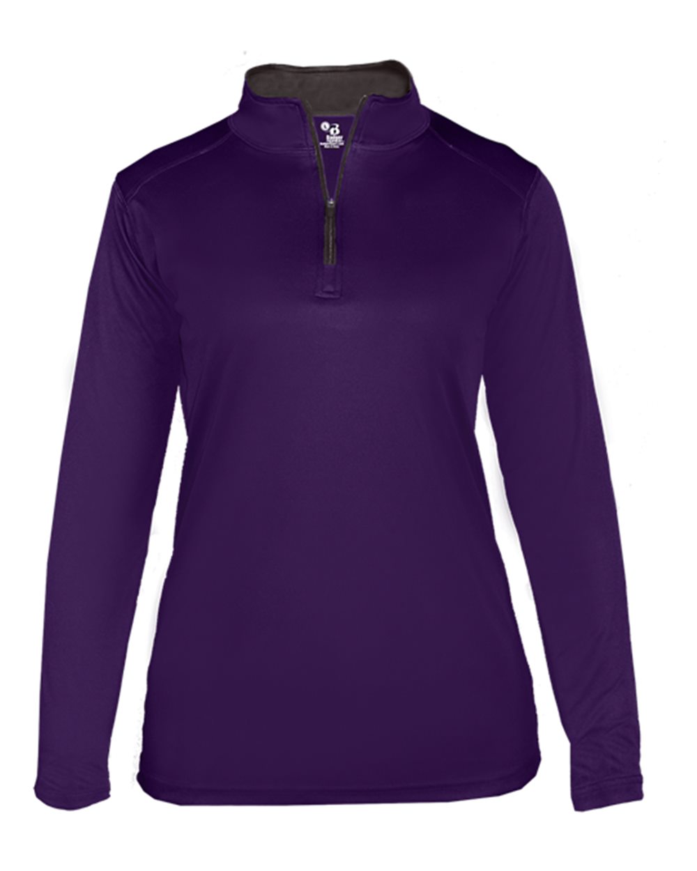 Women’s B-Core Quarter-Zip Pullover - Front - B15285672 - Purple/ Graphite